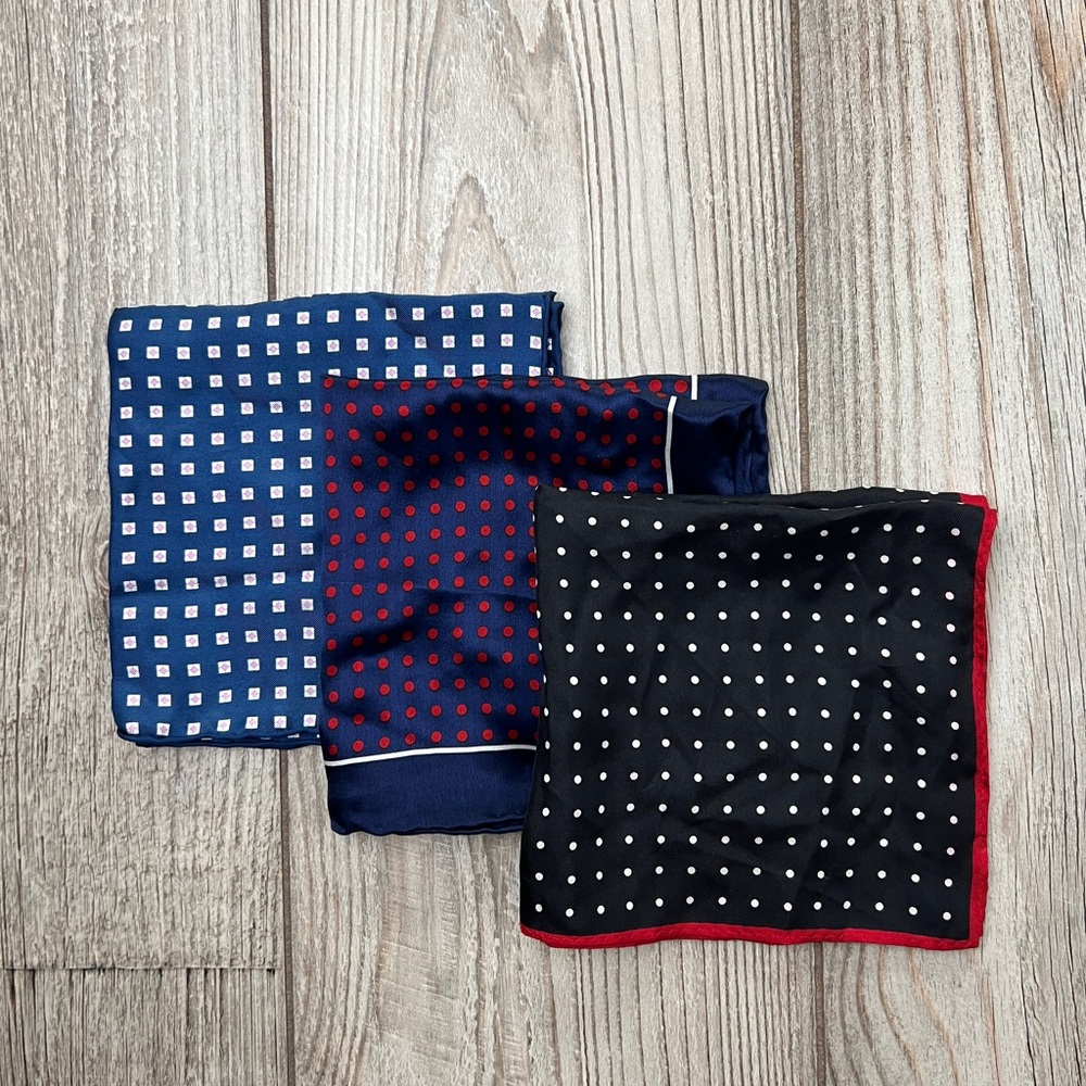 Men’s Pocket Square Lot – Set of 3